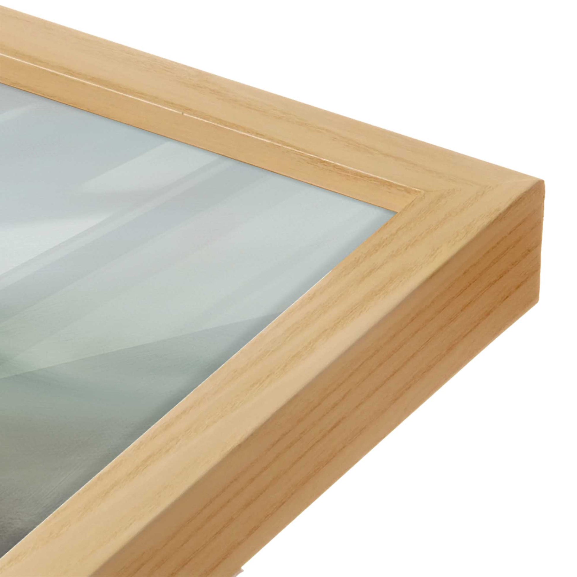 [Color:American Maple], Picture of art in a American Maple frame at an angle