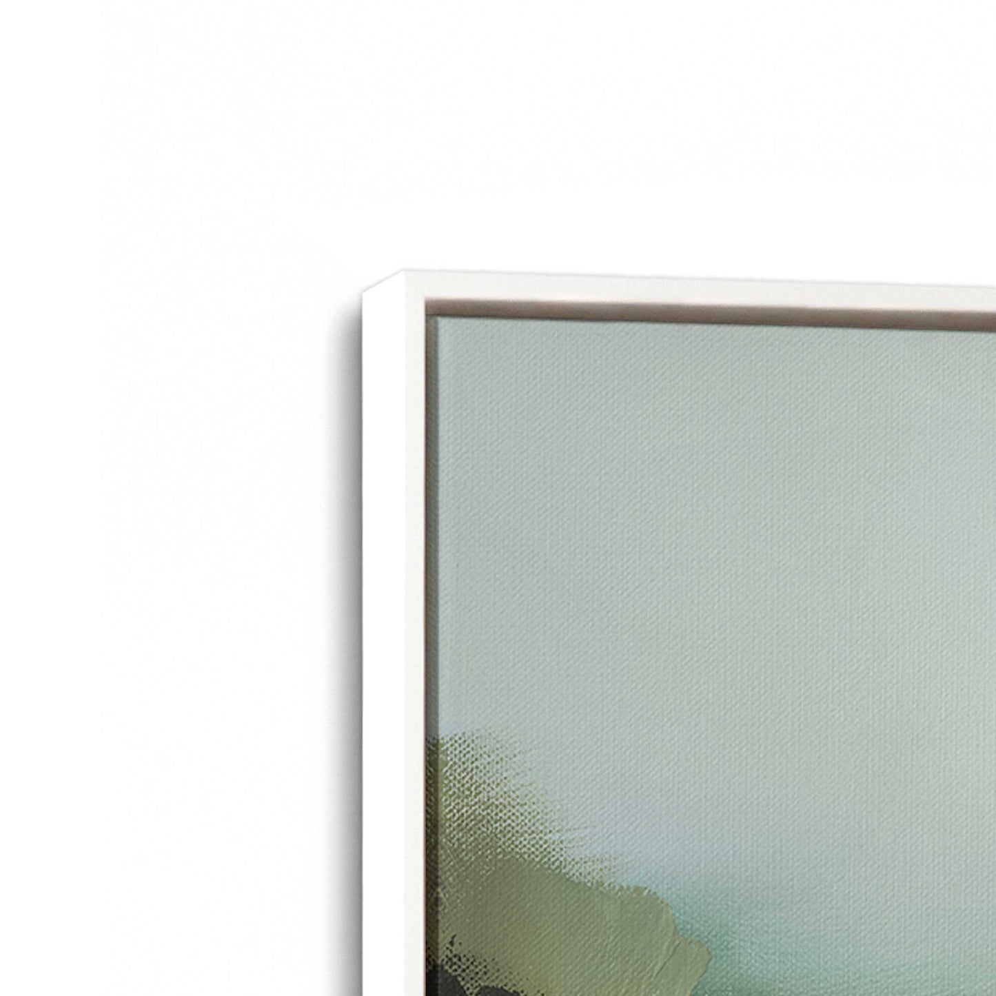 [Color:Opaque White], Picture of art in a White frame at an angle