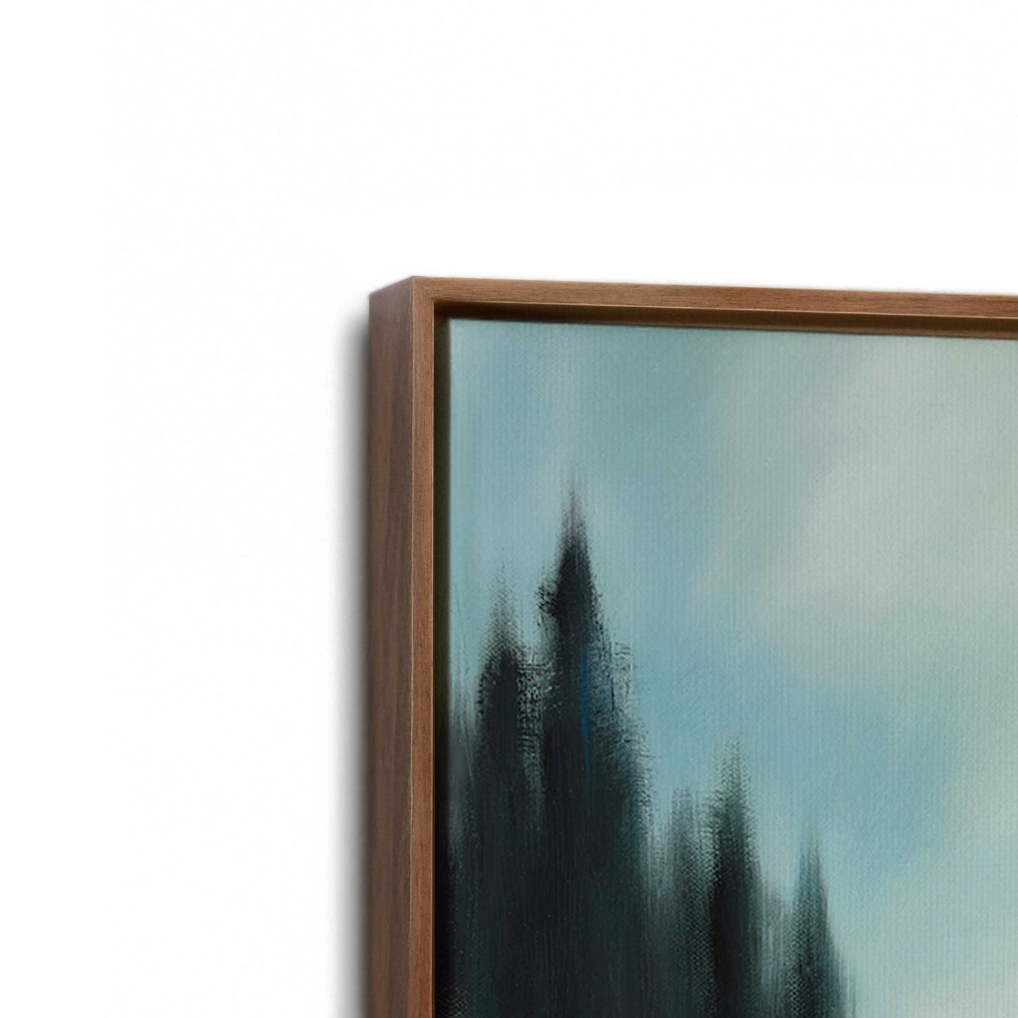 [Color:Walnut], Picture of art in a Walnut frame at an angle