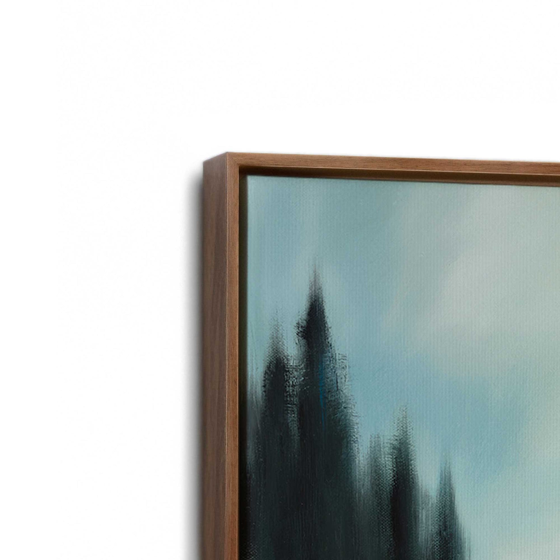 [Color:Walnut], Picture of art in a Walnut frame at an angle