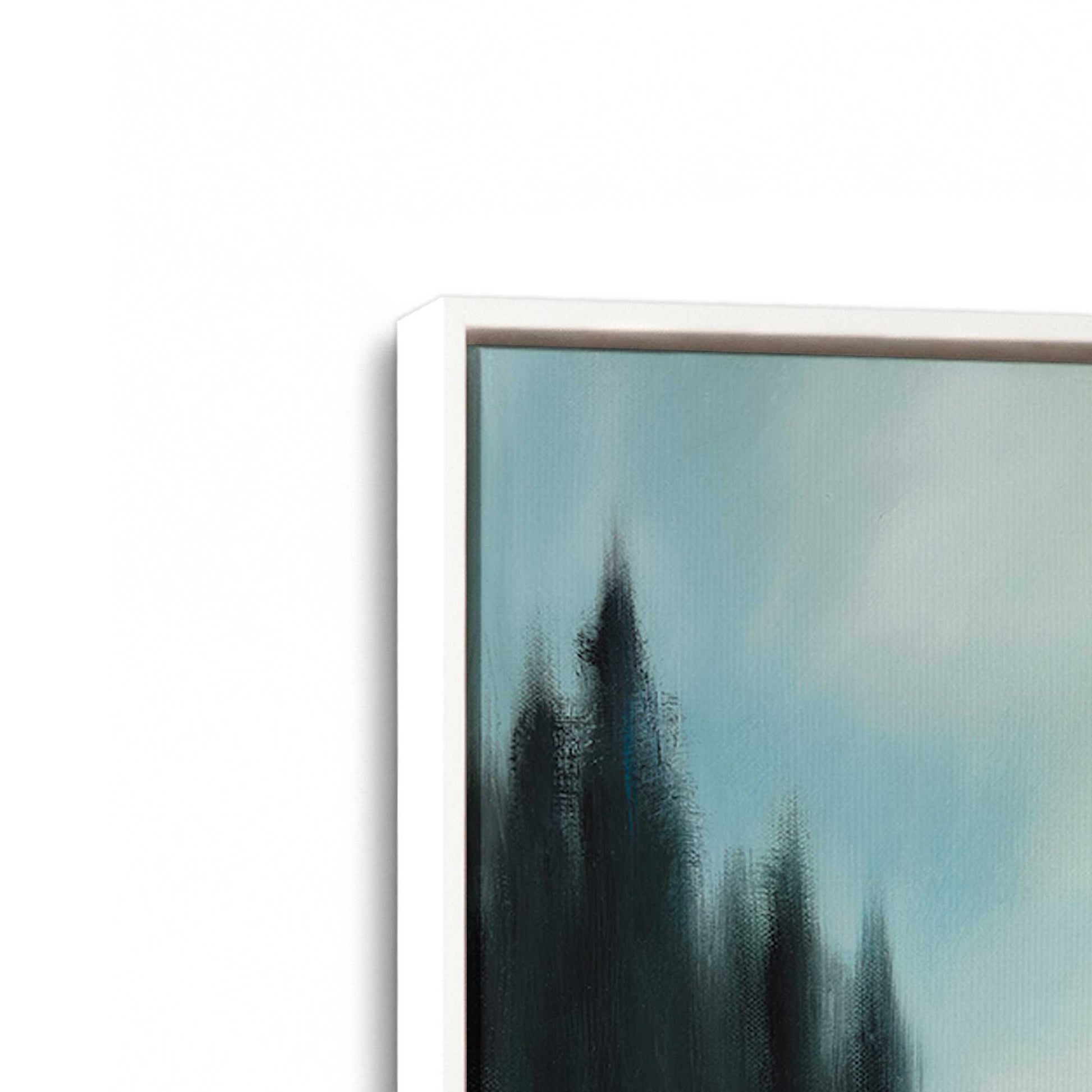 [Color:Opaque White], Picture of art in a White frame at an angle