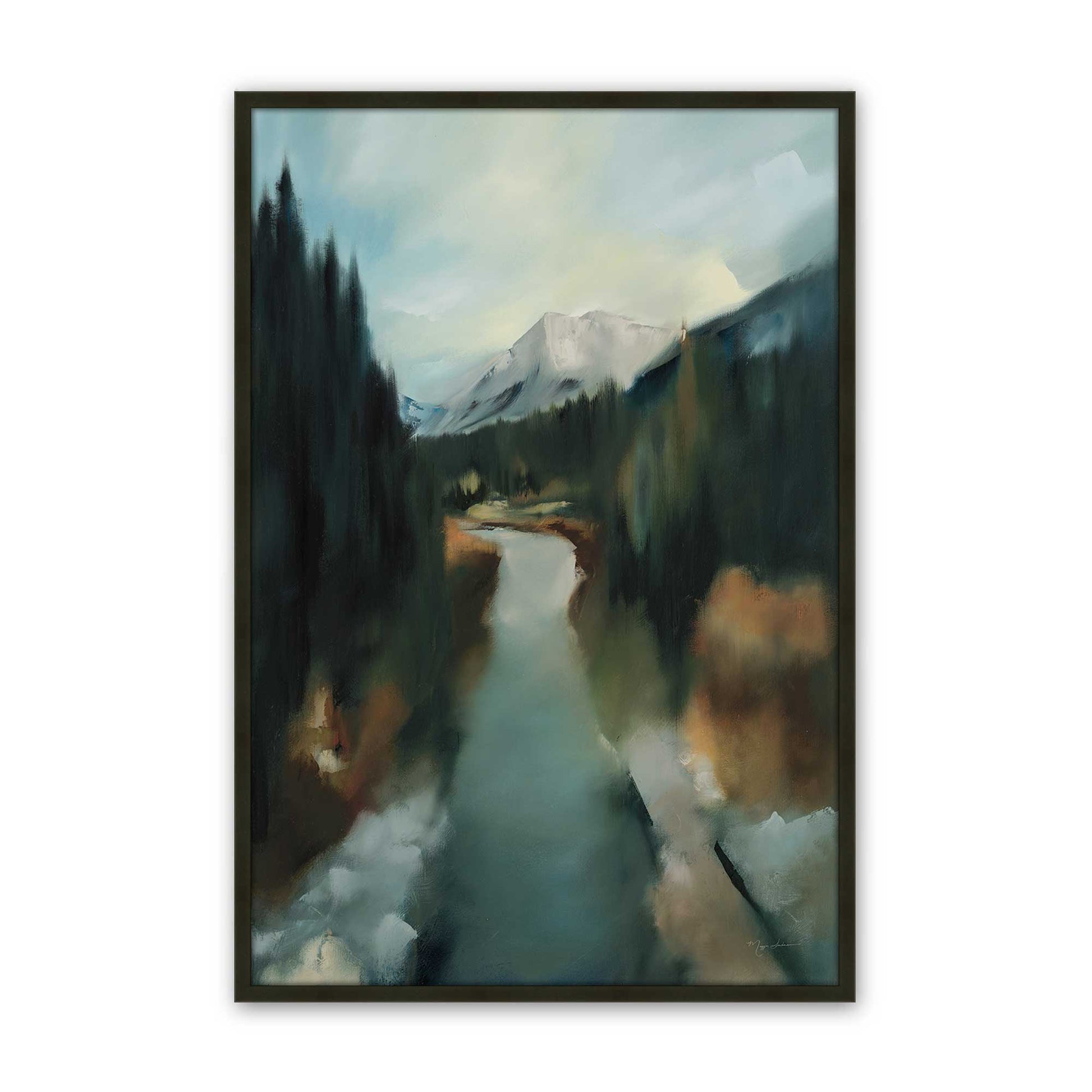 [Color:Satin Black], Picture of art in a Satin Black frame