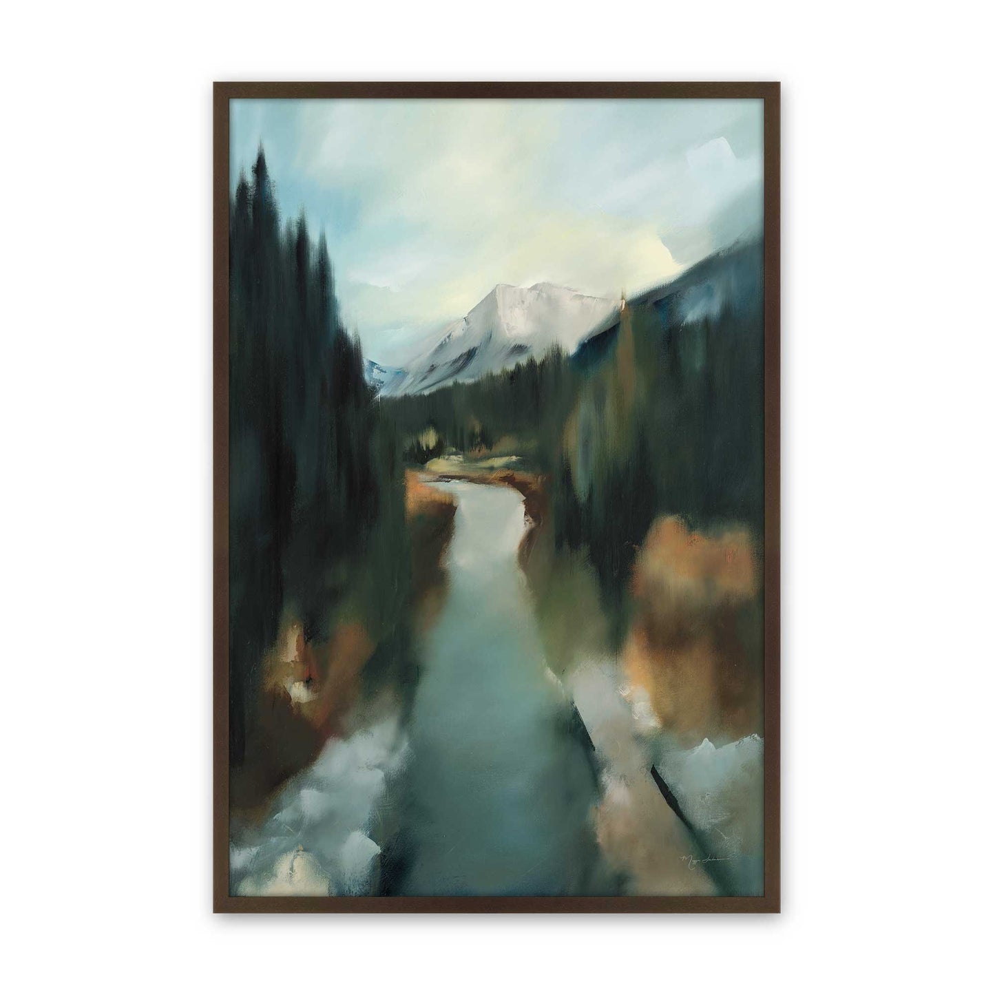 [Color:Brown], Picture of art in a Brown frame