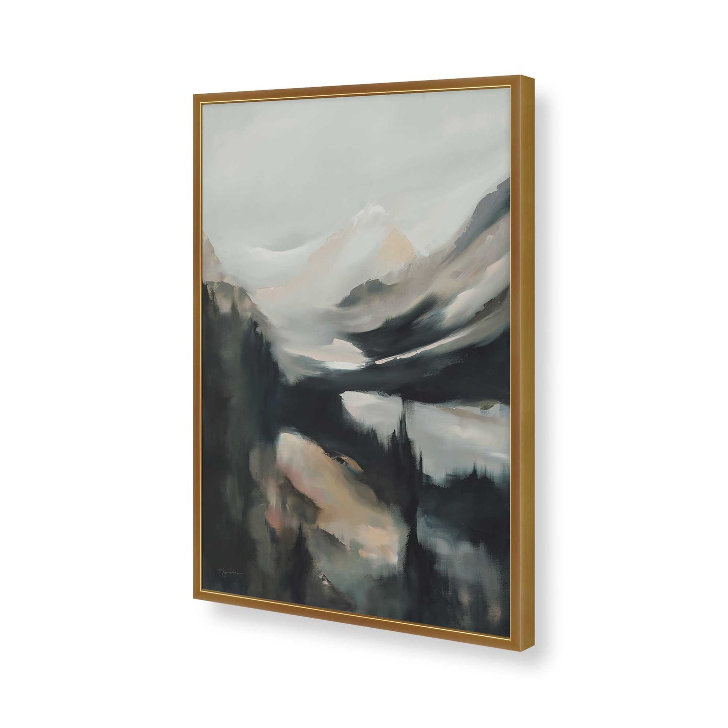 [Color:Polished Gold], Picture of art in a Polished Gold frame of the corner