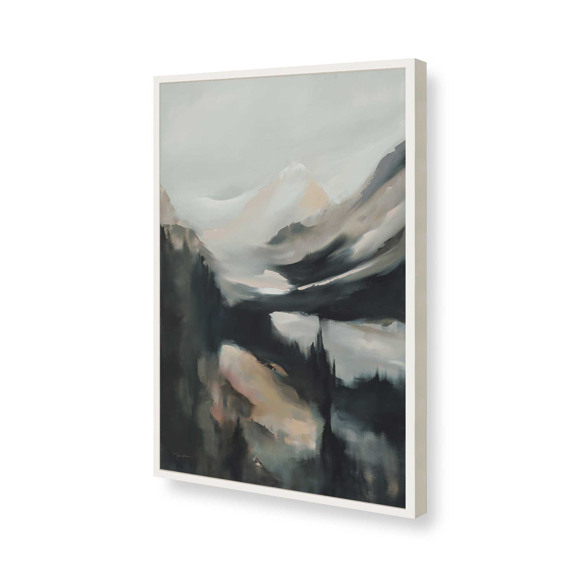 [Color:Opaque White], Picture of art in a Opaque White frame of the corner