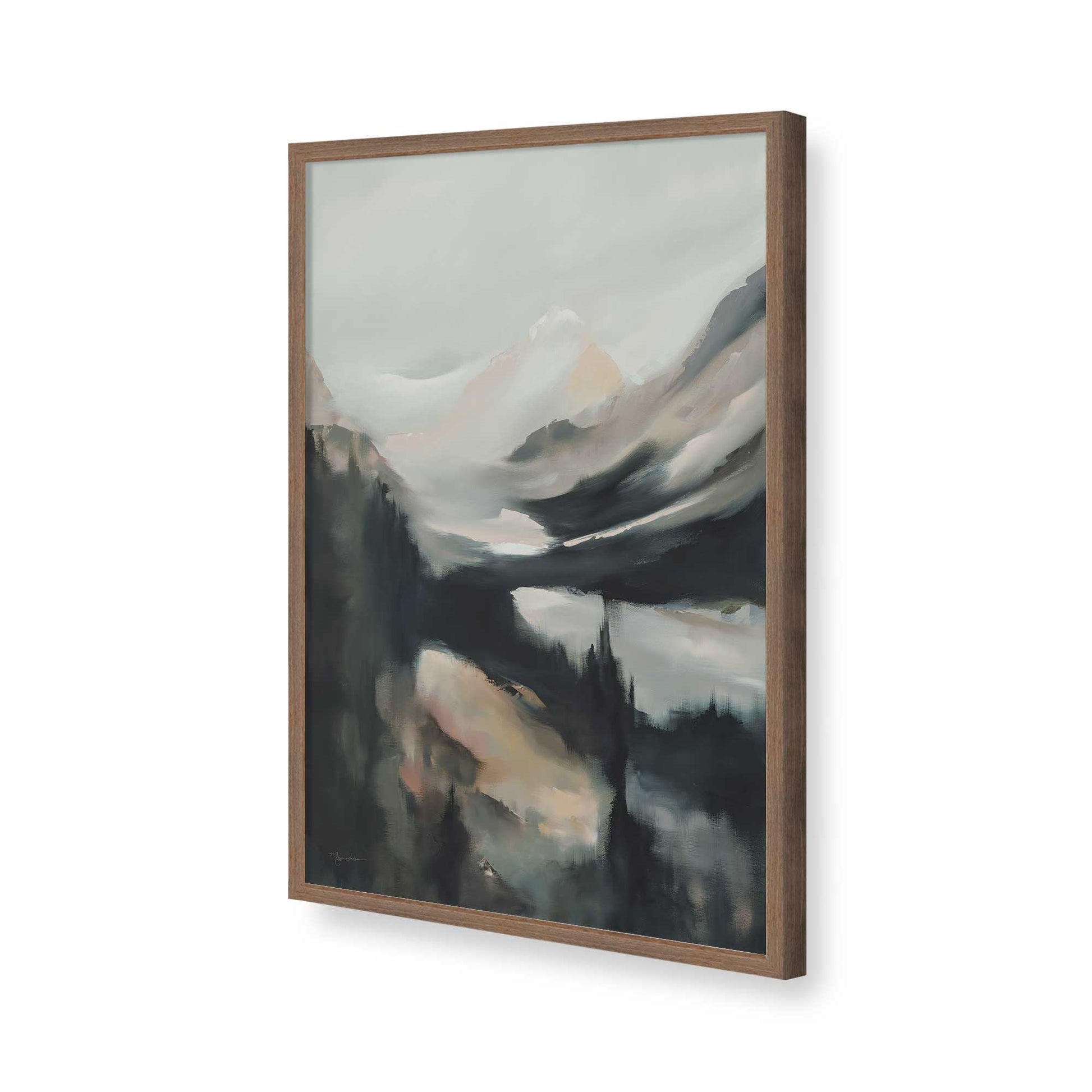 [Color:Walnut], Picture of art in a Walnut frame of the corner