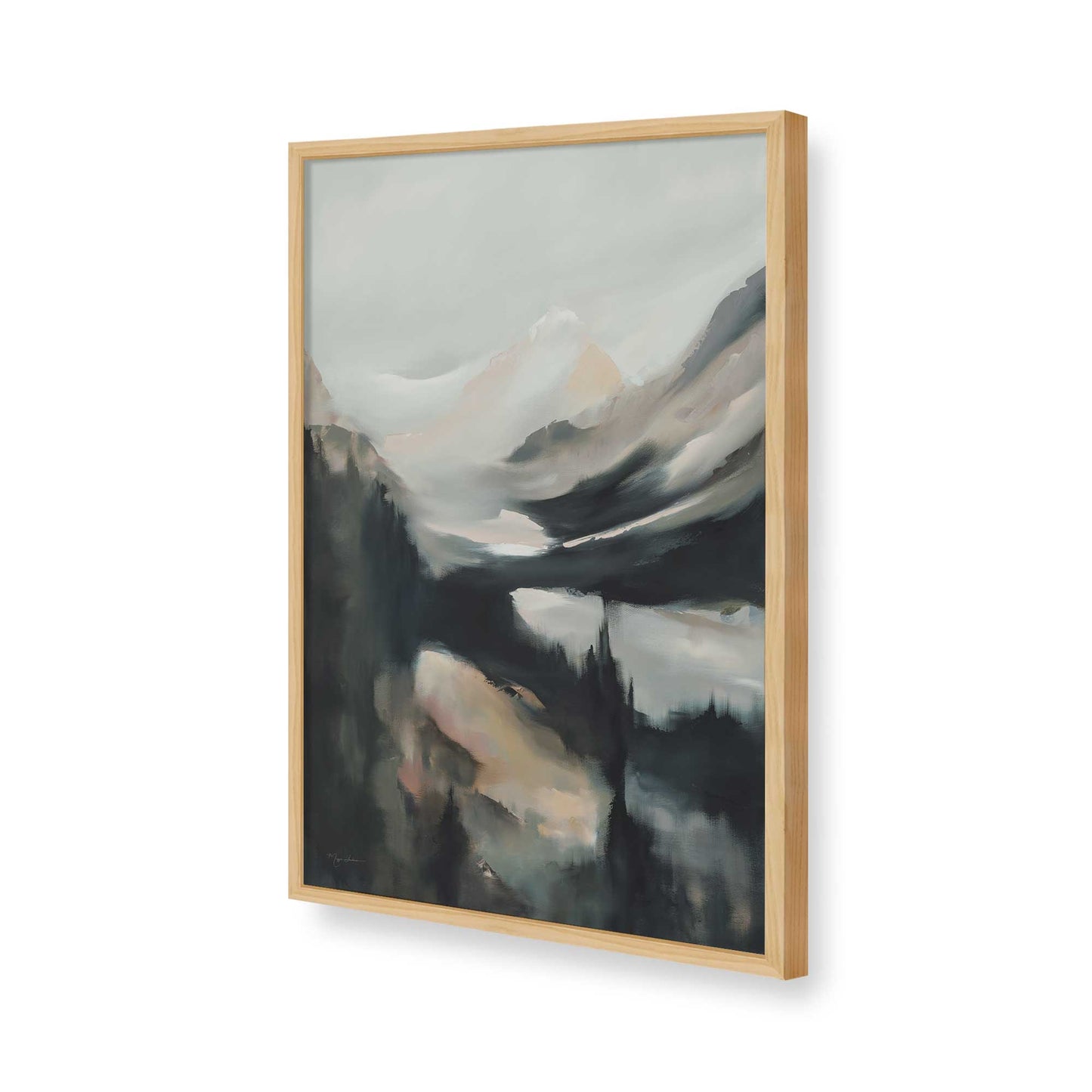 [Color:American Maple], Picture of art in a American Maple frame of the corner
