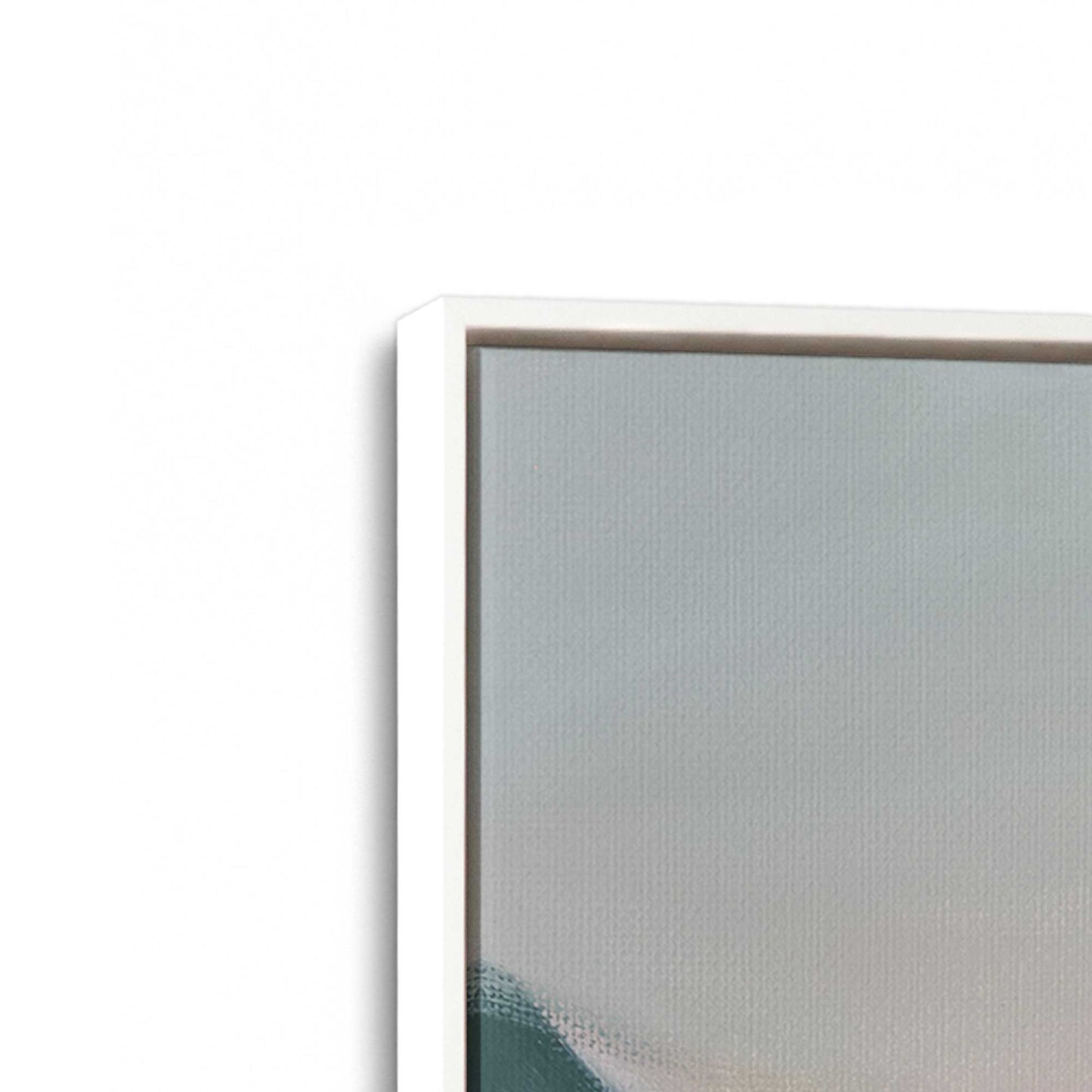 [Color:Opaque White], Picture of art in a White frame at an angle