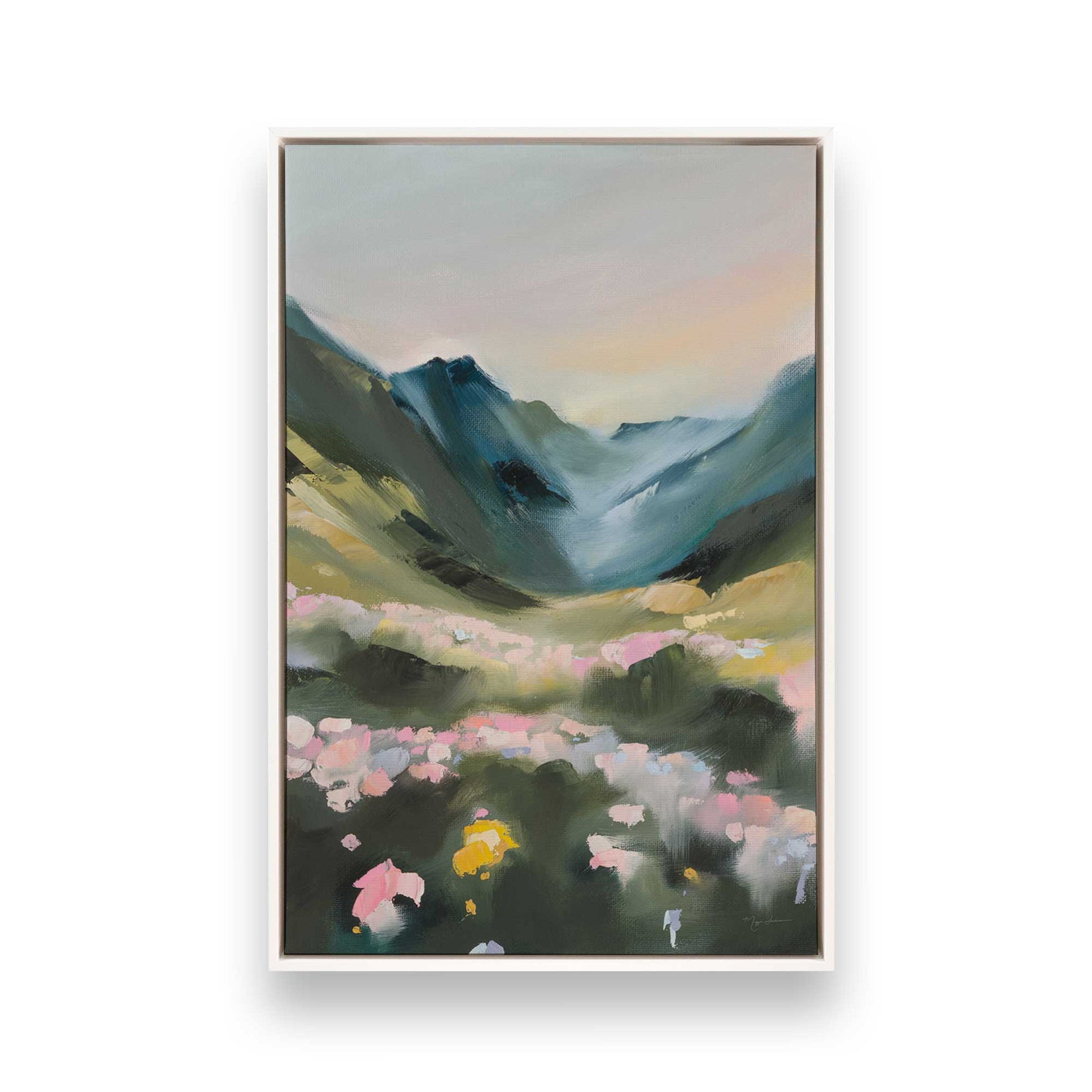 [Color:Opaque White], Picture of art in a White frame