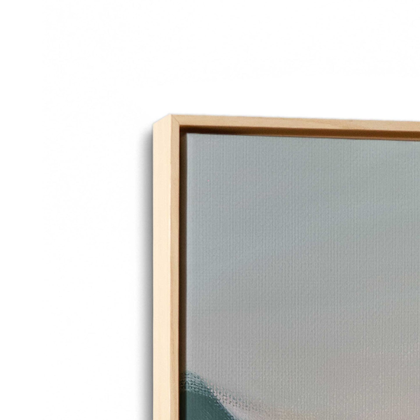 [Color:American Maple], Picture of art in a American Maple frame at an angle