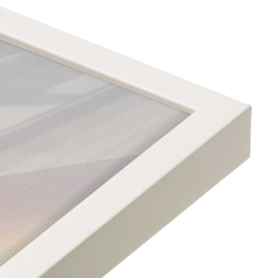 [Color:Opaque White], Picture of art in a Opaque White frame at an angle