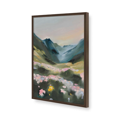 [Color:Brown], Picture of art in a Brown frame of the corner