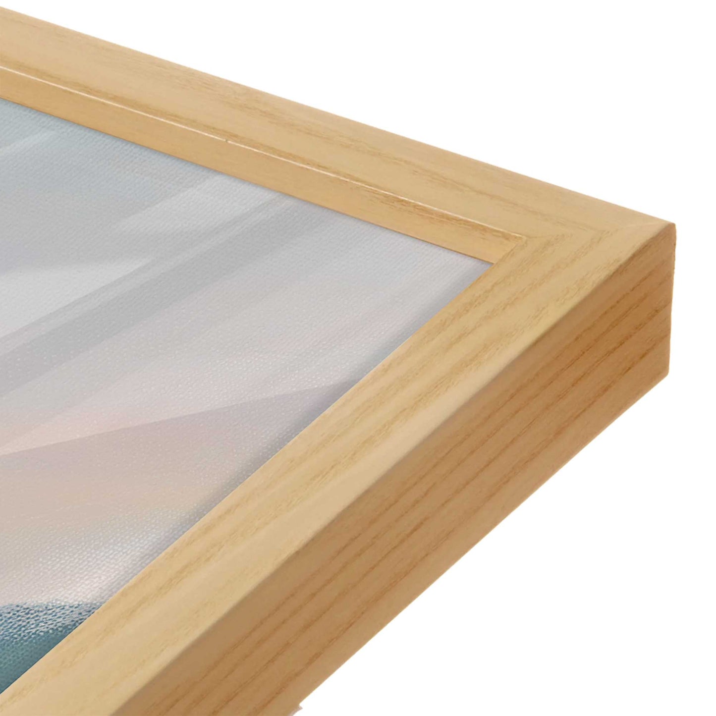 [Color:American Maple], Picture of art in a American Maple frame at an angle