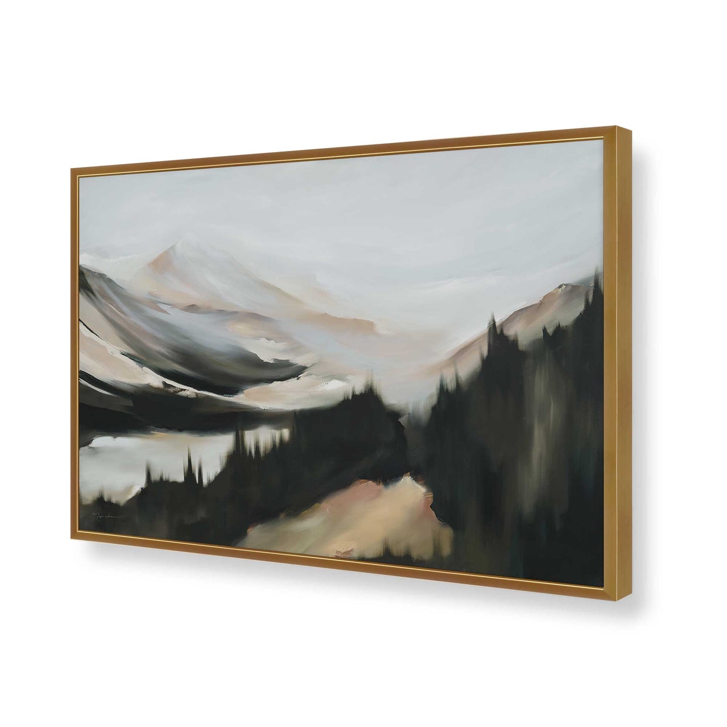 [Color:Polished Gold], Picture of art in a Polished Gold frame of the corner
