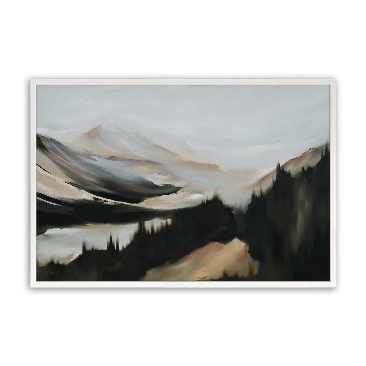 [Color:Opaque White], Picture of art in a Opaque White frame