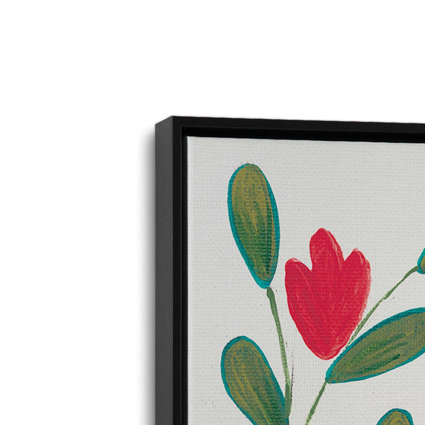 [Color:Satin Black], Picture of art in a Satin Black frame at an angle