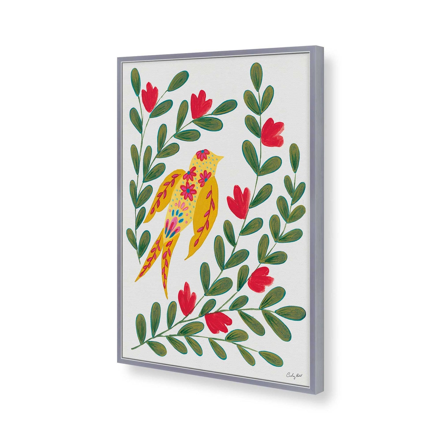 [Color:Polished Chrome], Picture of art in a Polished Chrome frame of the corner