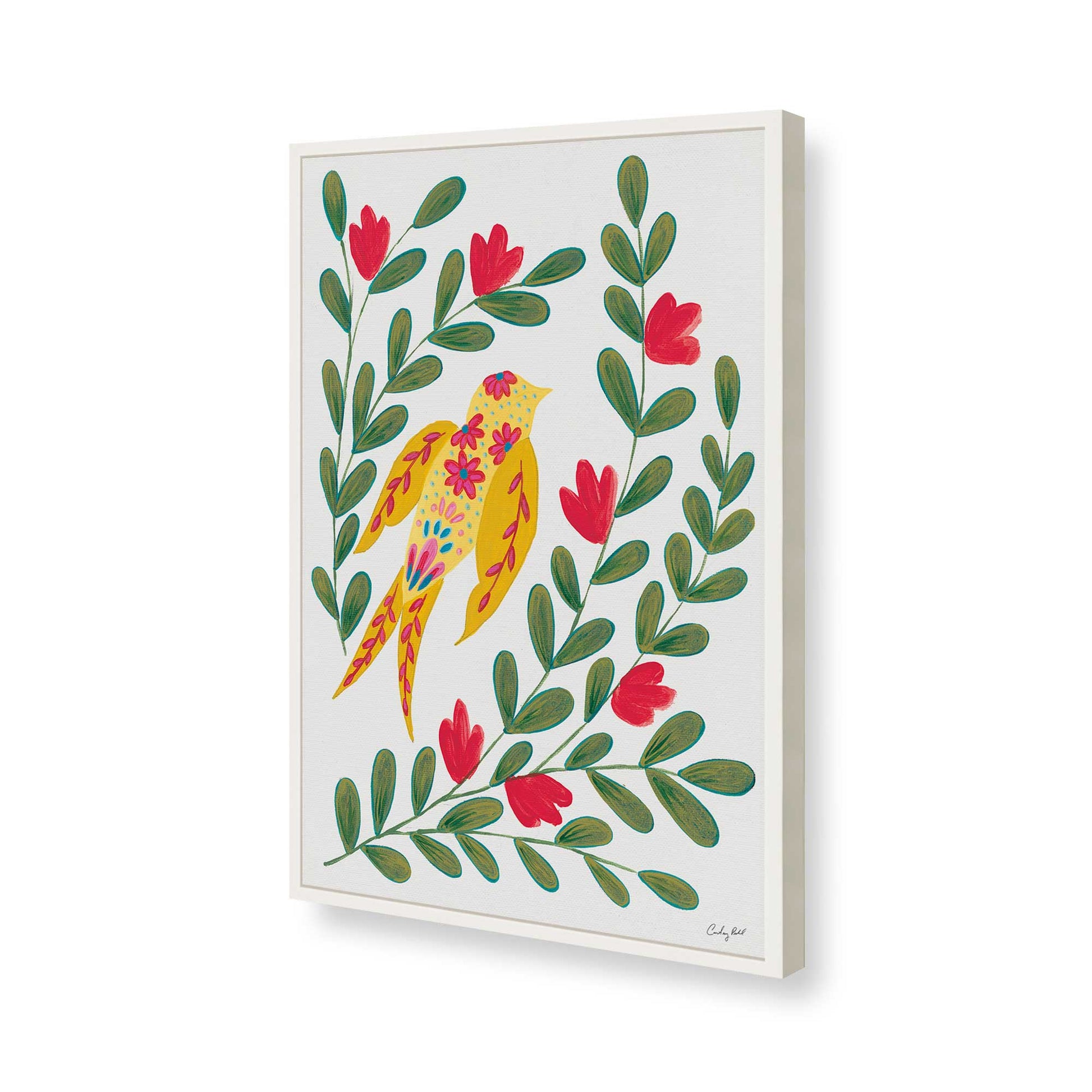 [Color:Opaque White], Picture of art in a Opaque White frame of the corner