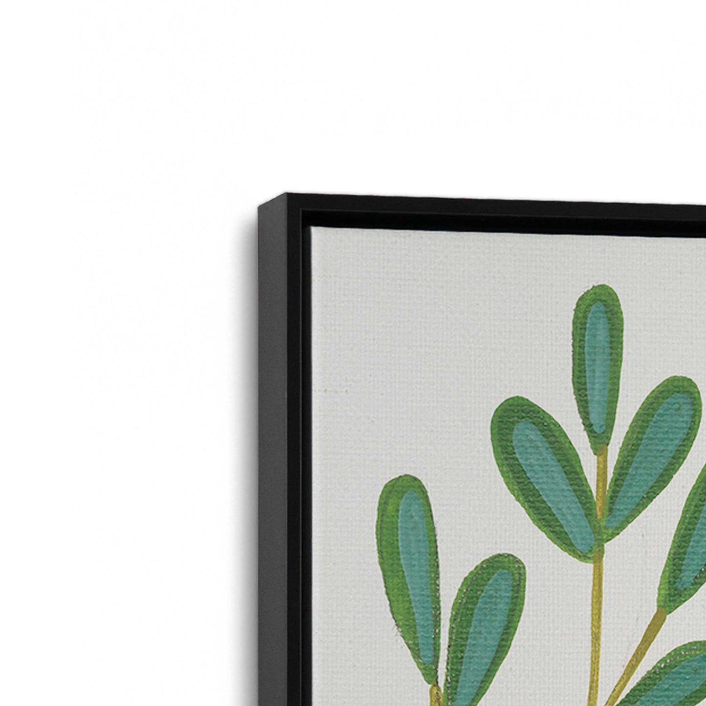[Color:Satin Black], Picture of art in a Satin Black frame at an angle