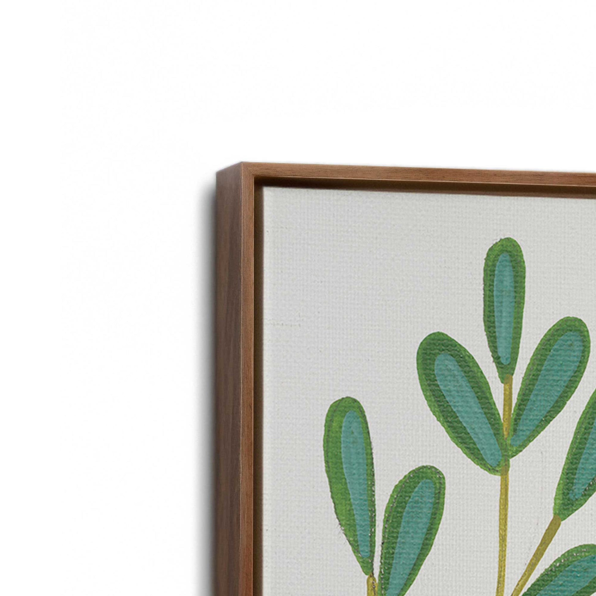 [Color:Walnut], Picture of art in a Walnut frame at an angle