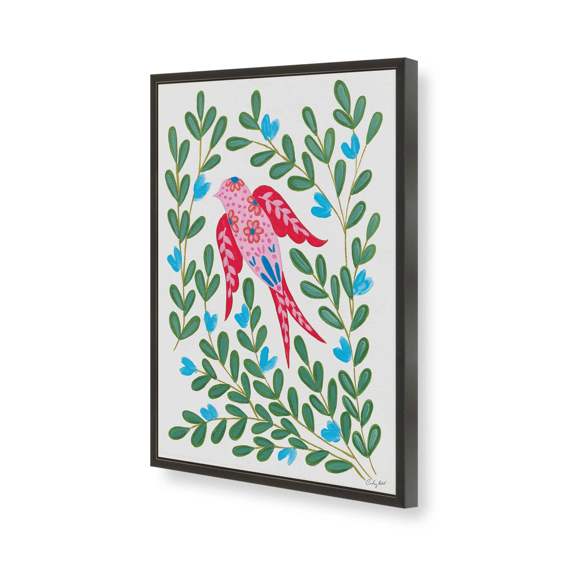 [Color:Satin Black], Picture of art in a Satin Black frame of the corner