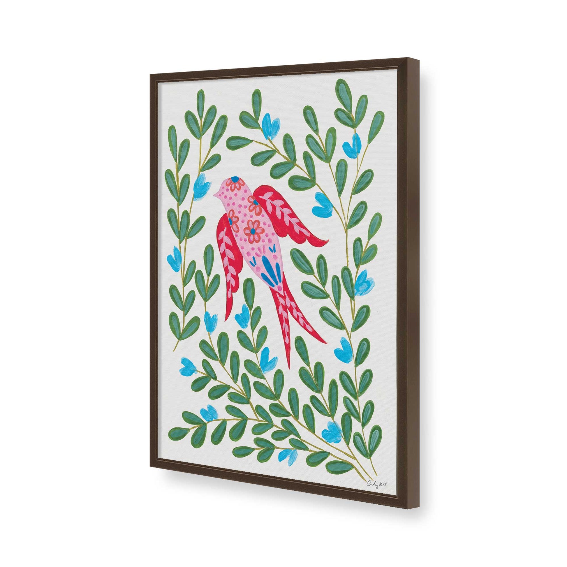 [Color:Belvinder Brown], Picture of art in a Belvinder Brown frame of the corner