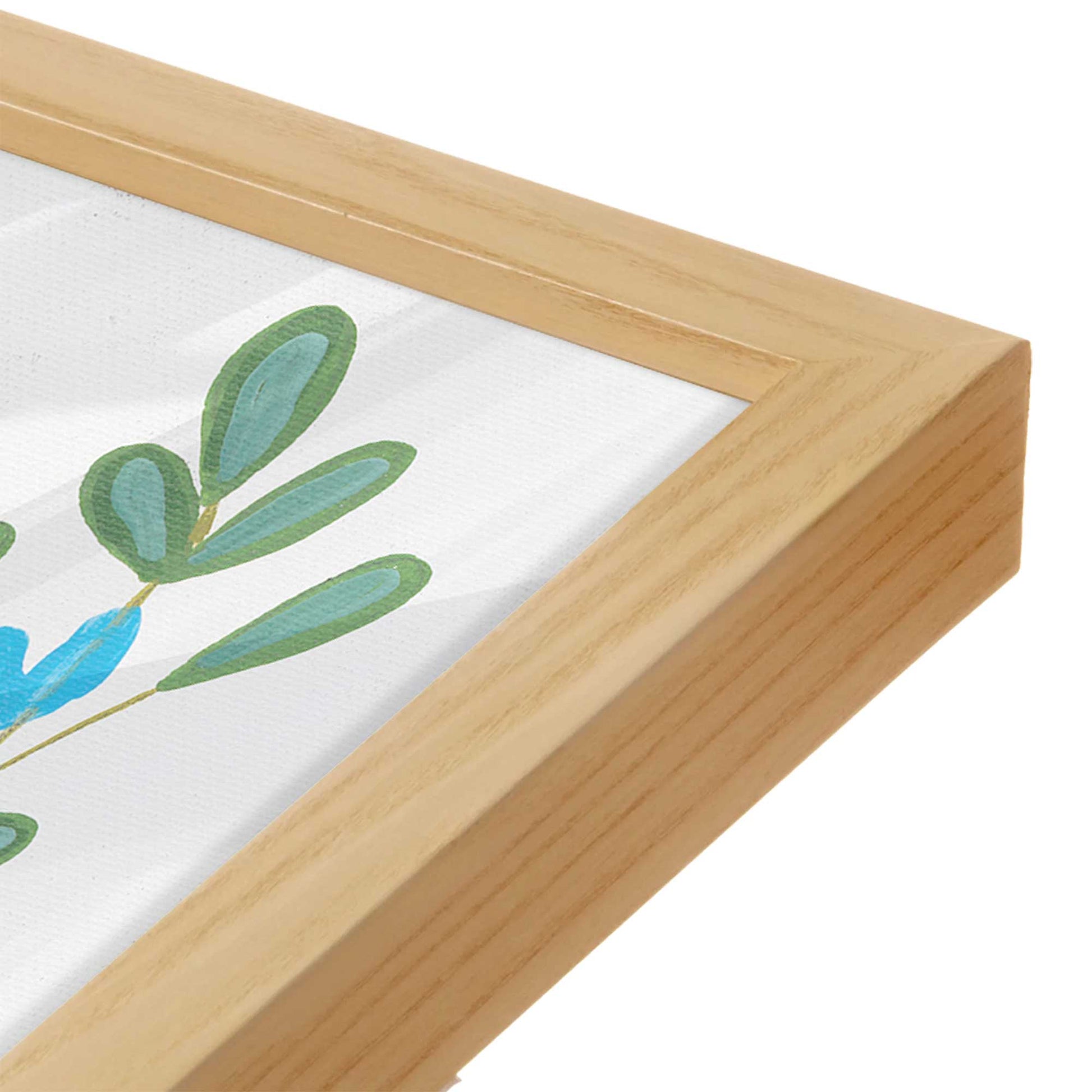 [Color:American Maple], Picture of art in a American Maple frame at an angle