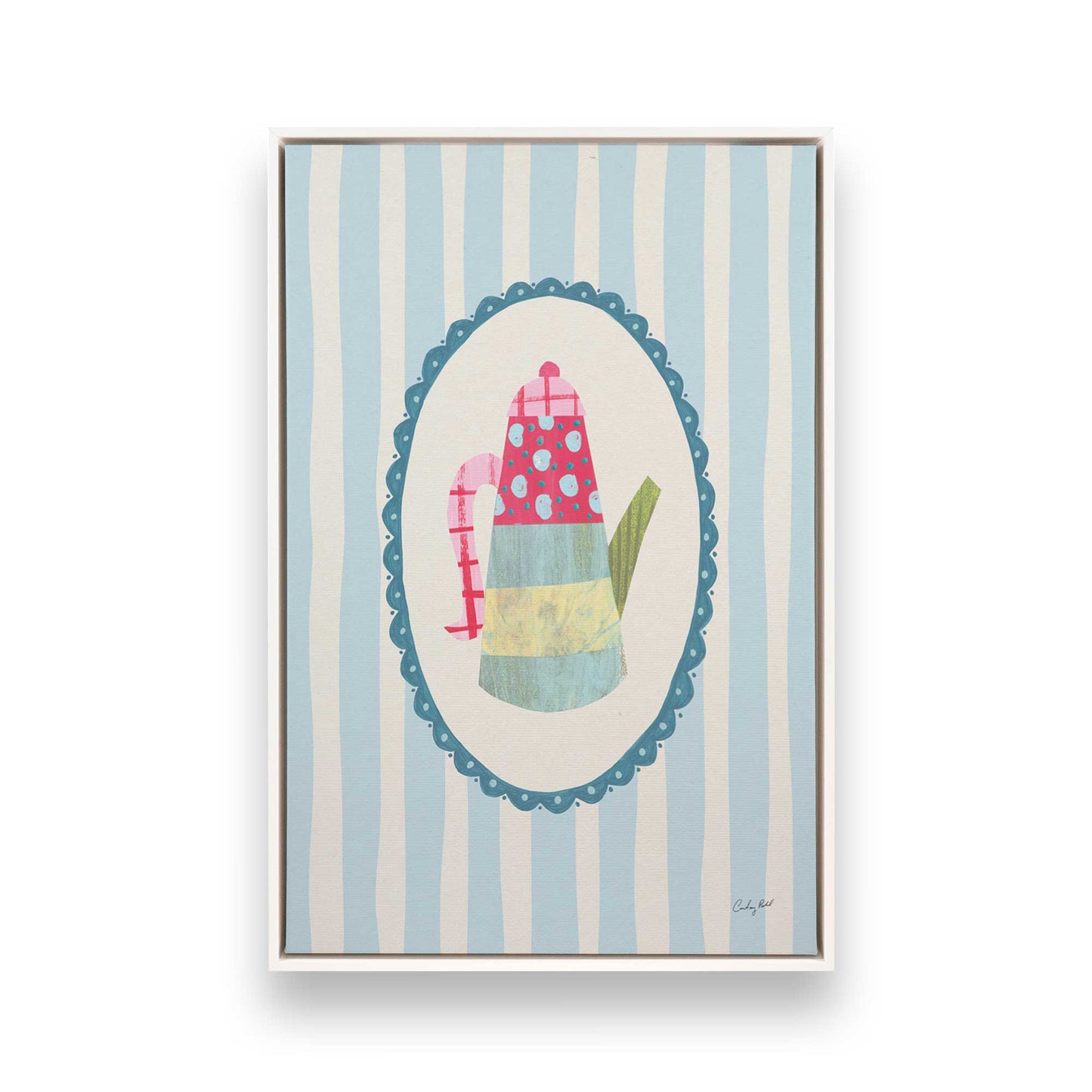 [Color:Opaque White], Picture of art in a White frame