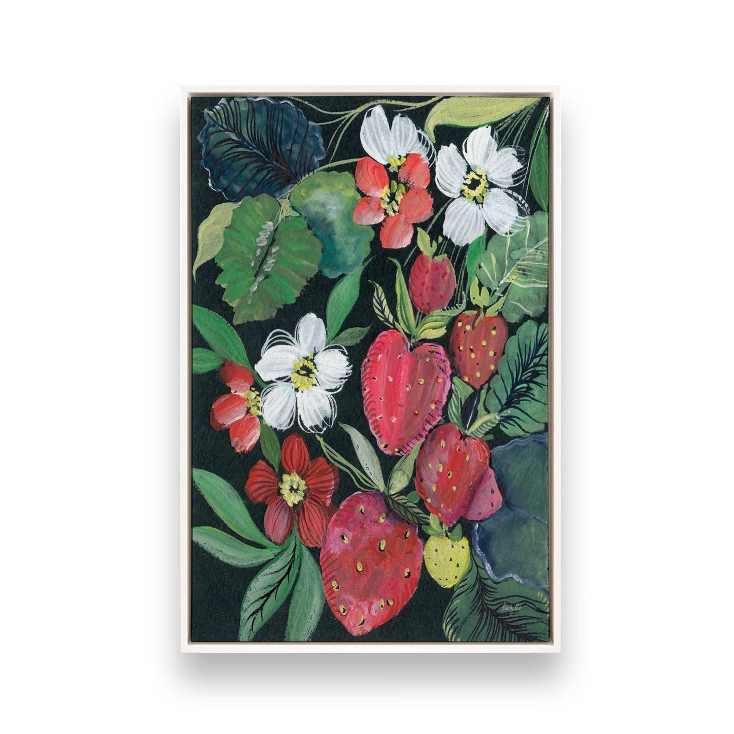[Color:Opaque White], Picture of art in a White frame