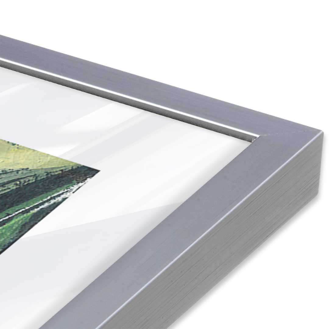 [Color:Polished Chrome], Picture of art in a Polished Chrome frame at an angle