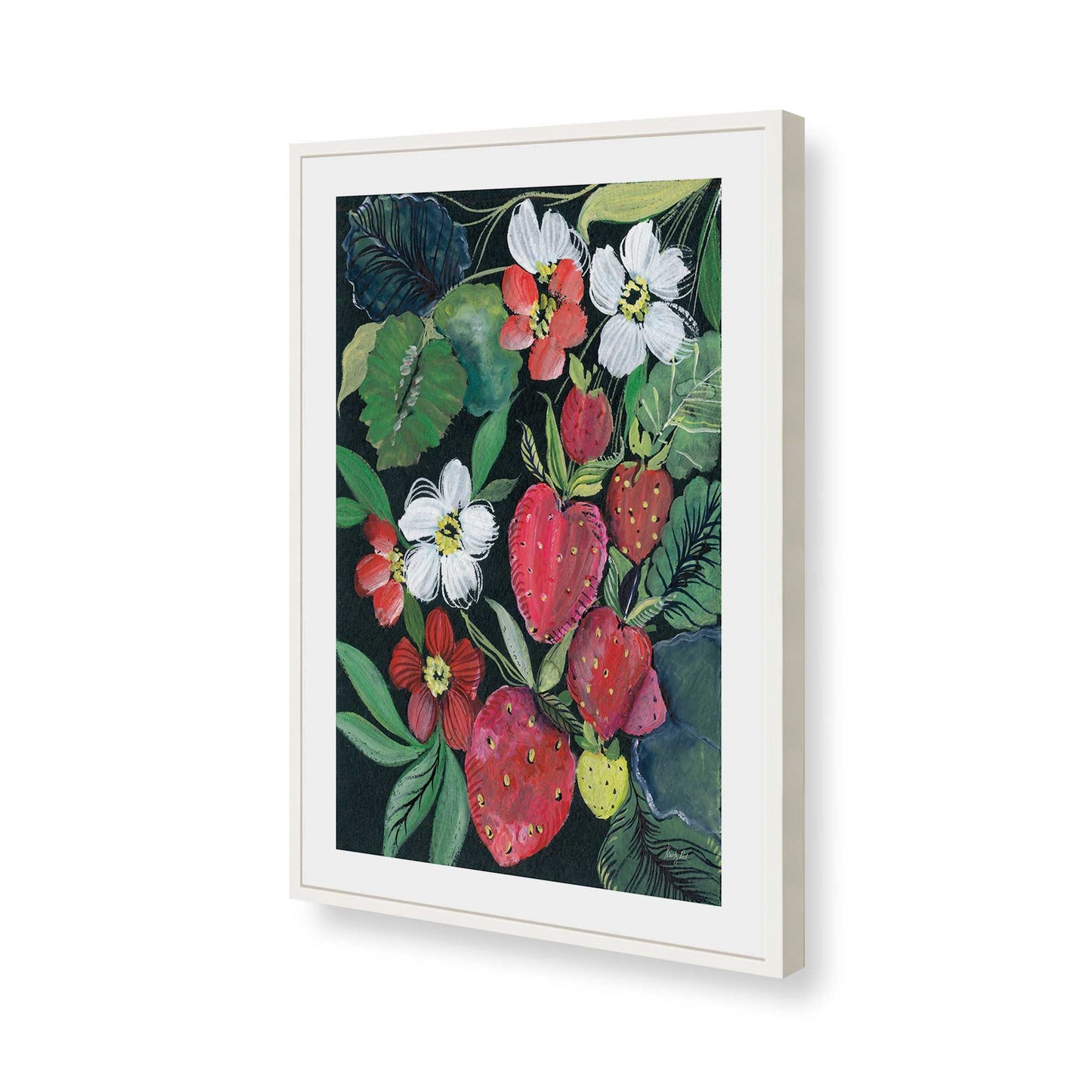 [Color:Opaque White], Picture of art in a Opaque White frame of the corner
