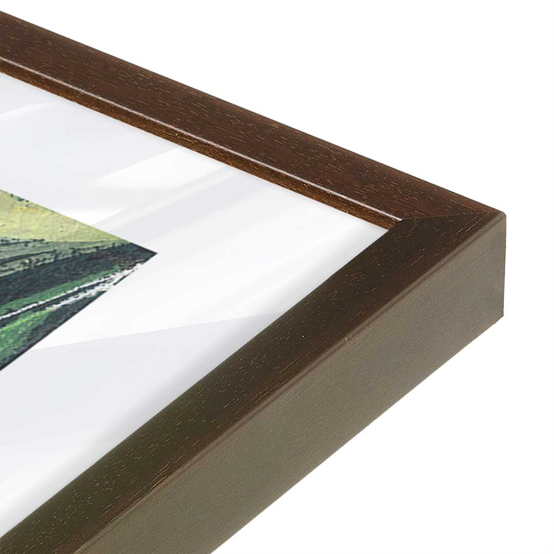 [Color:Belvinder Brown], Picture of art in a Belvinder Brown frame at an angle