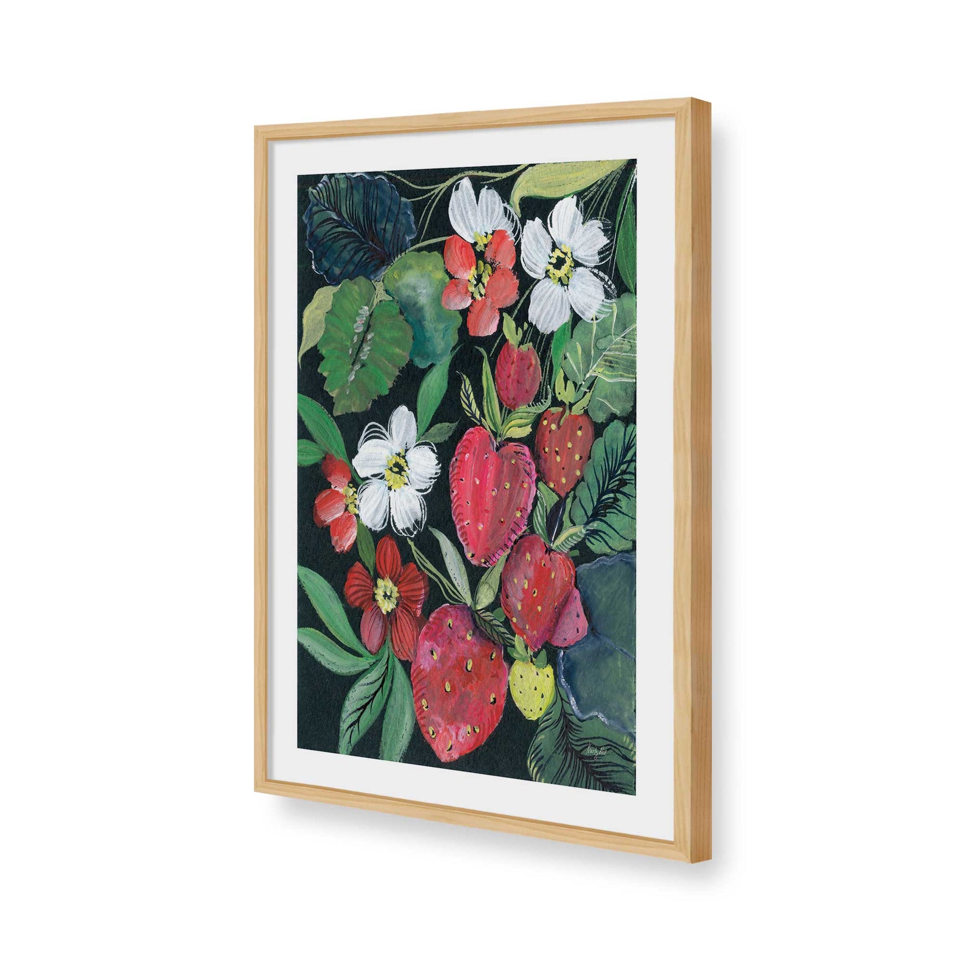[Color:American Maple], Picture of art in a American Maple frame of the corner