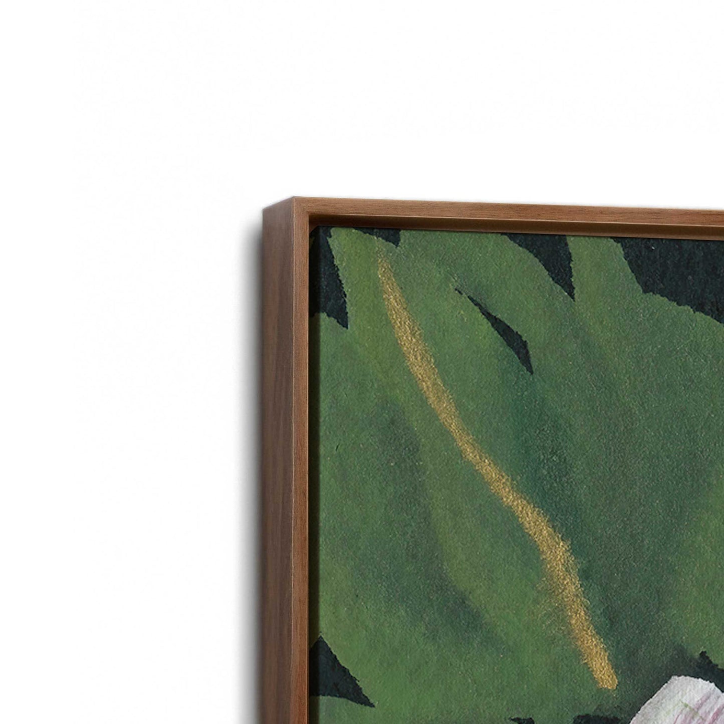 [Color:Walnut], Picture of art in a Walnut frame at an angle