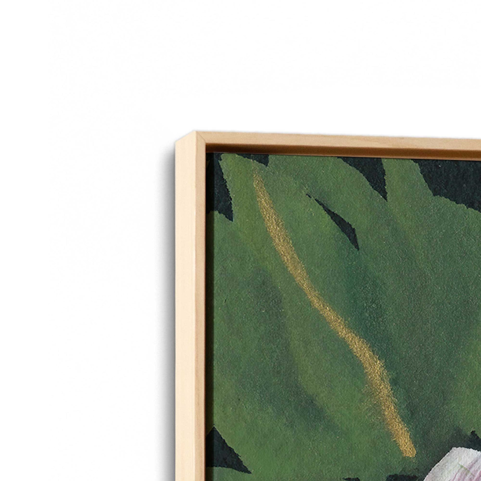 [Color:American Maple], Picture of art in a American Maple frame at an angle