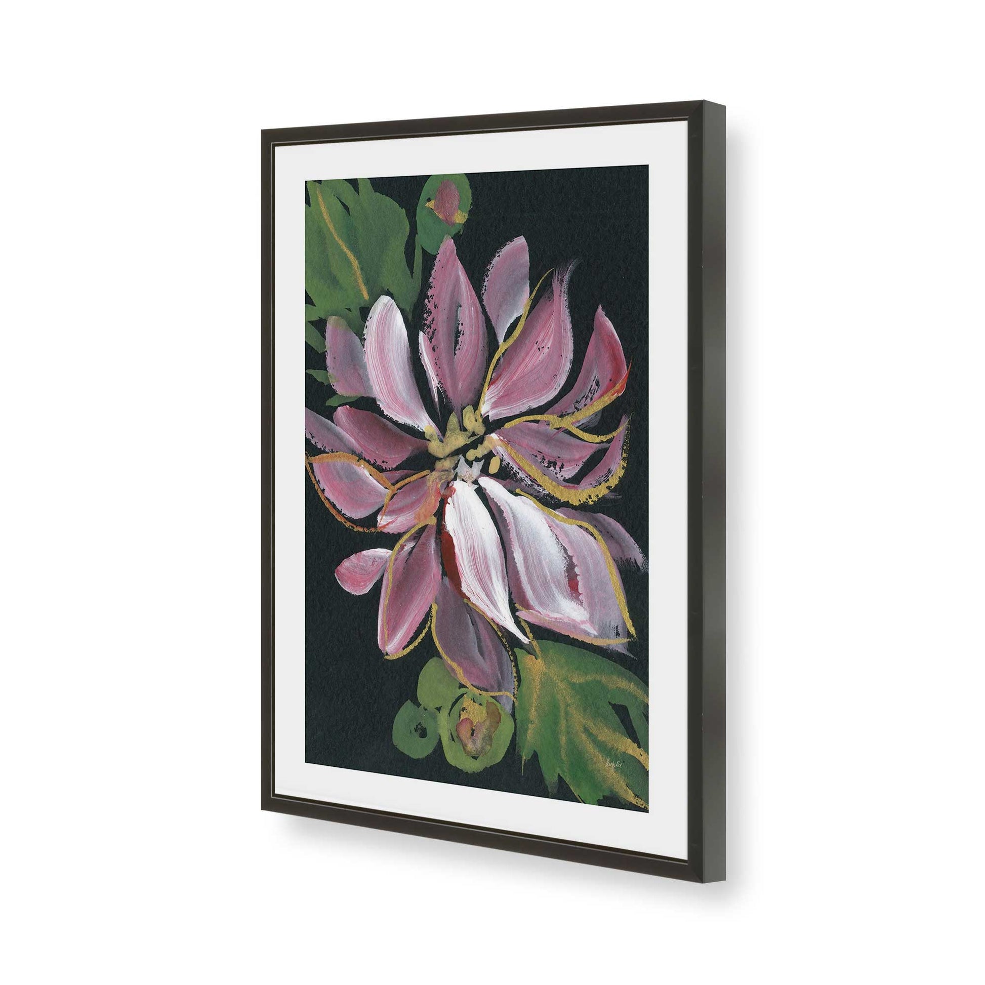 [Color:Satin Black], Picture of art in a Satin Black frame of the corner