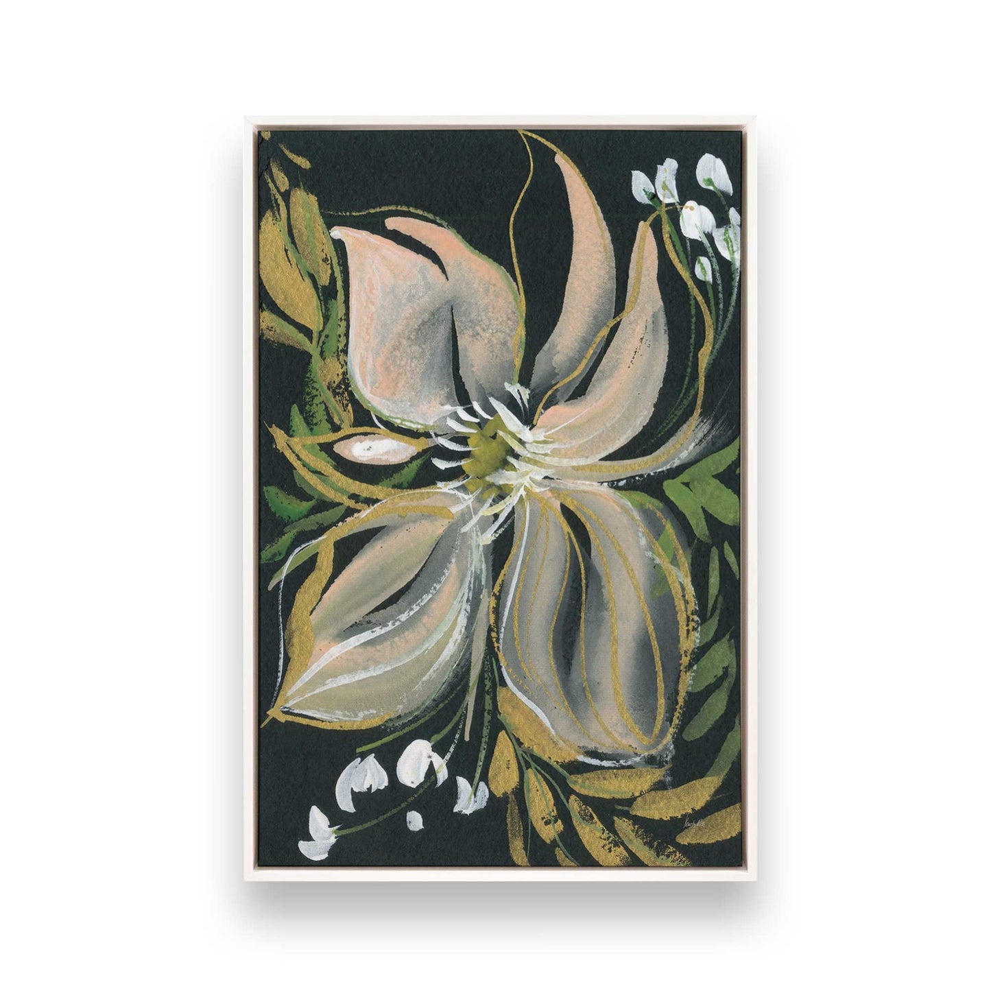 [Color:Opaque White], Picture of art in a White frame