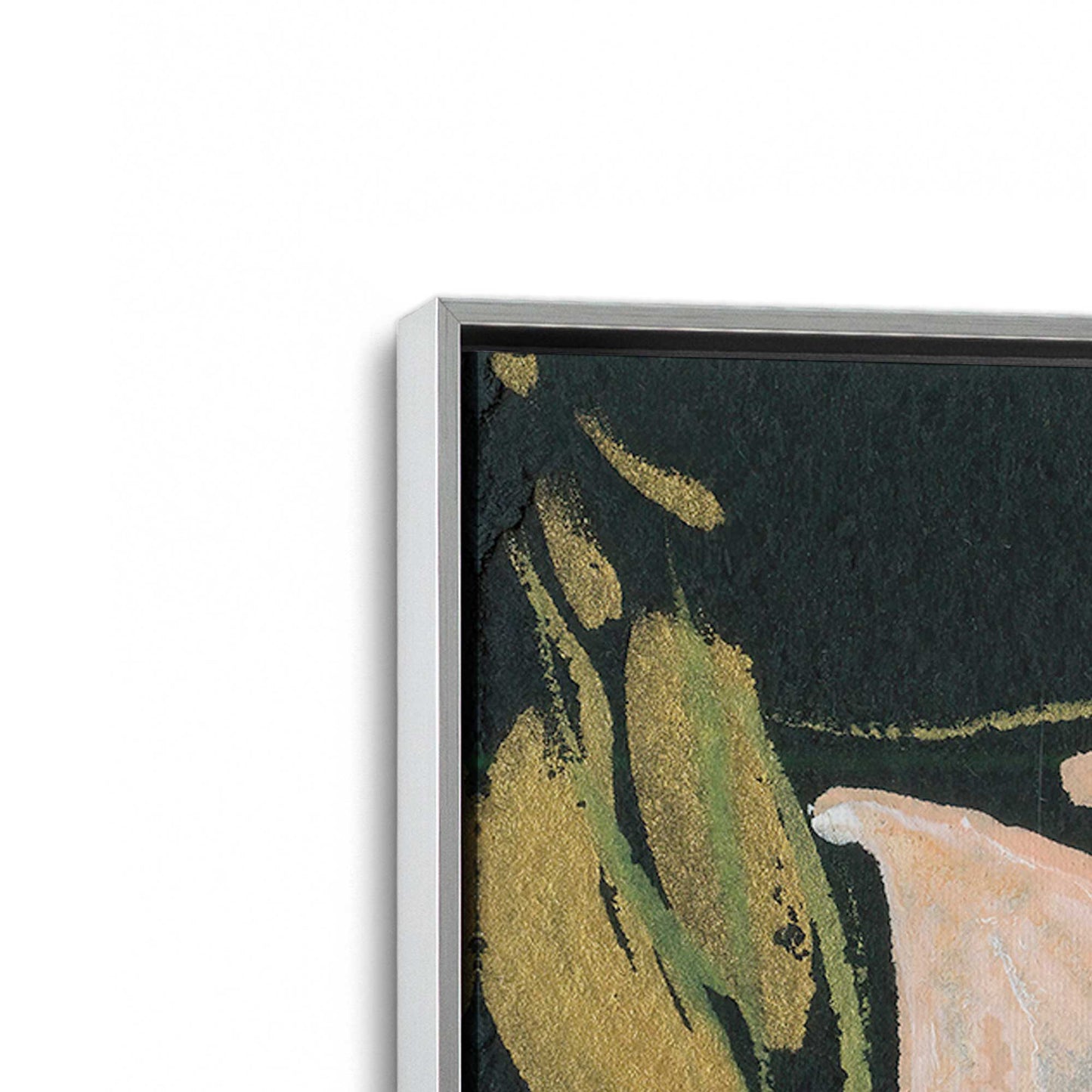 [Color:Polished Chrome], Picture of art in a Polished Chrome frame at an angle