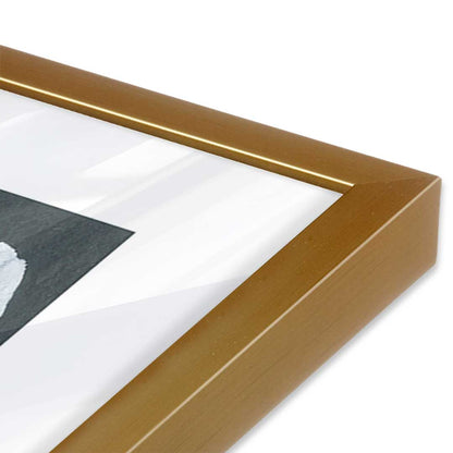 [Color:Polished Gold], Picture of art in a Polished Gold frame at an angle