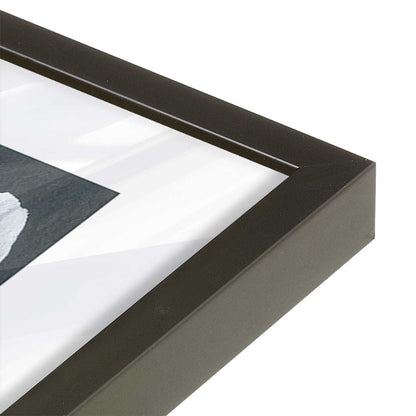 [Color:Satin Black], Picture of art in a Satin Black frame at an angle