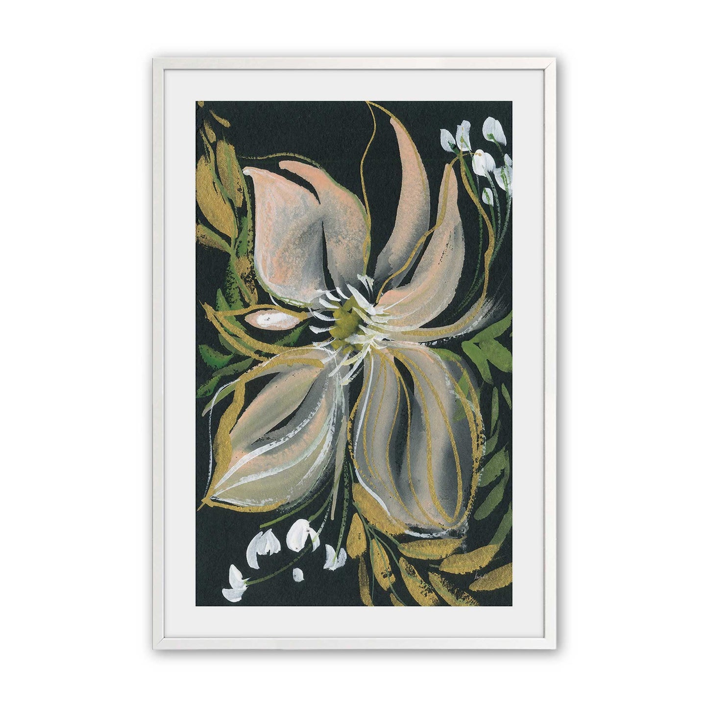 [Color:Opaque White], Picture of art in a Opaque White frame