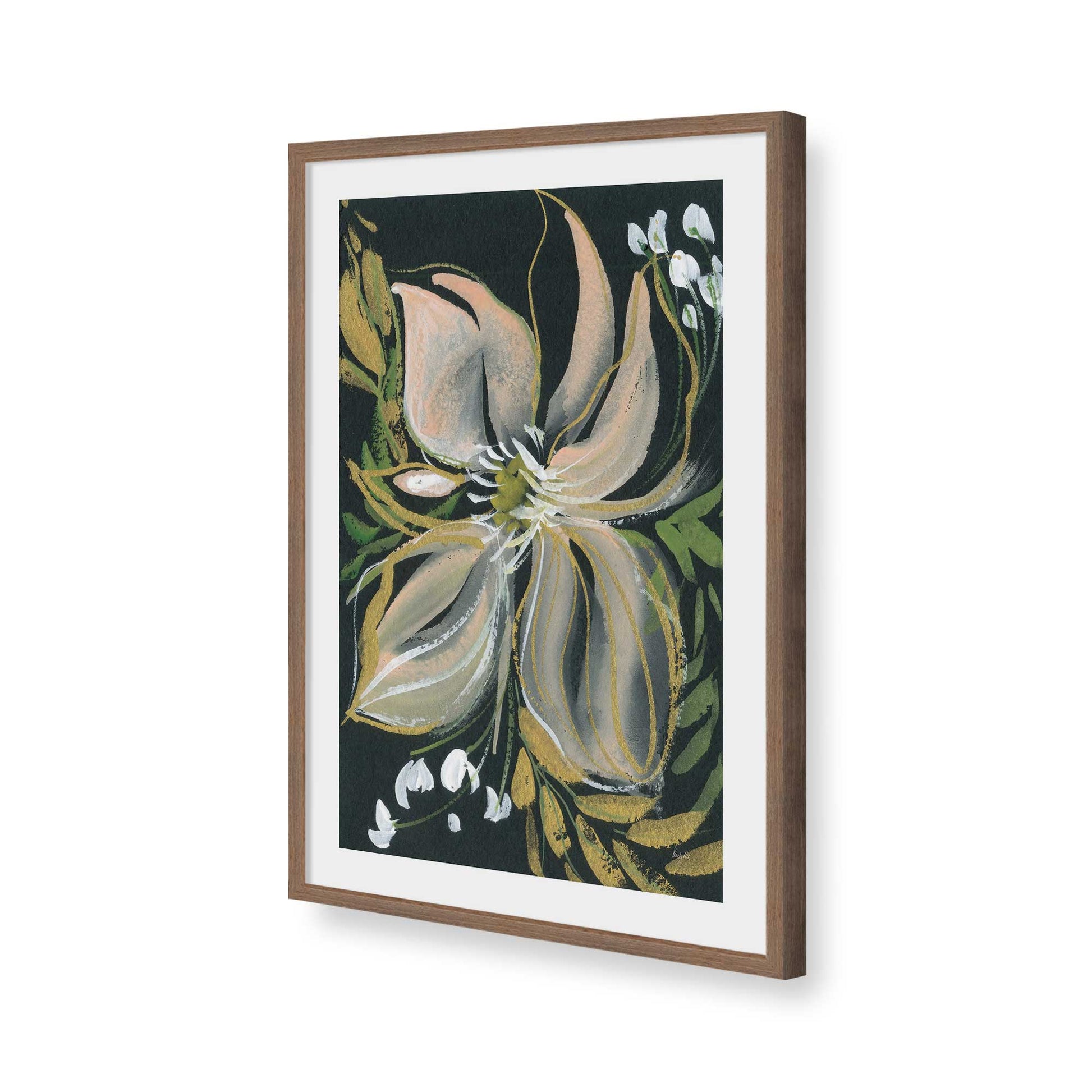 [Color:Walnut], Picture of art in a Walnut frame of the corner
