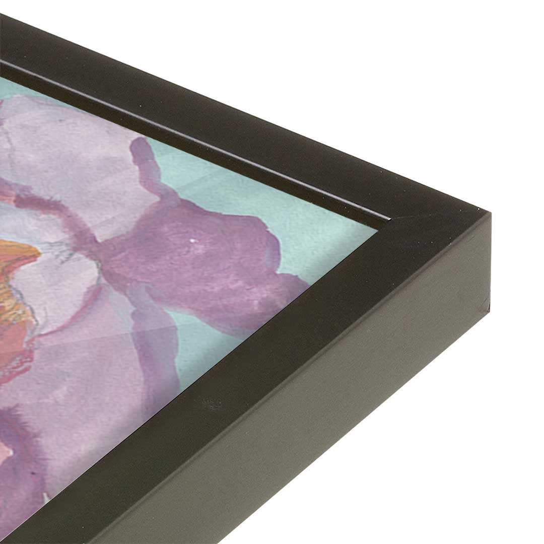 [Color:Satin Black], Picture of art in a Satin Black frame at an angle