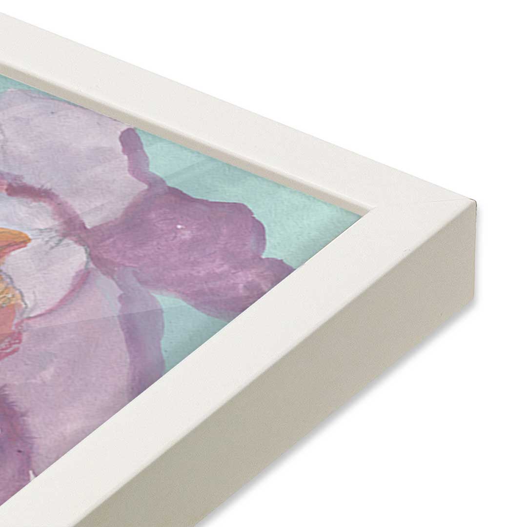 [Color:Opaque White], Picture of art in a Opaque White frame at an angle