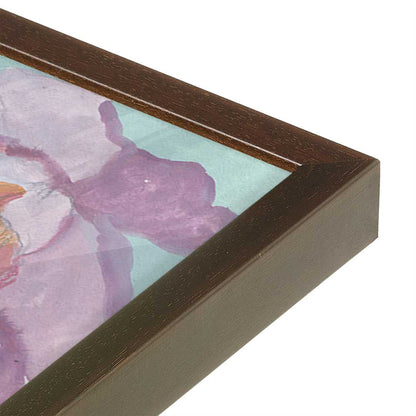 [Color:Espresso], Picture of art in a Espresso frame at an angle