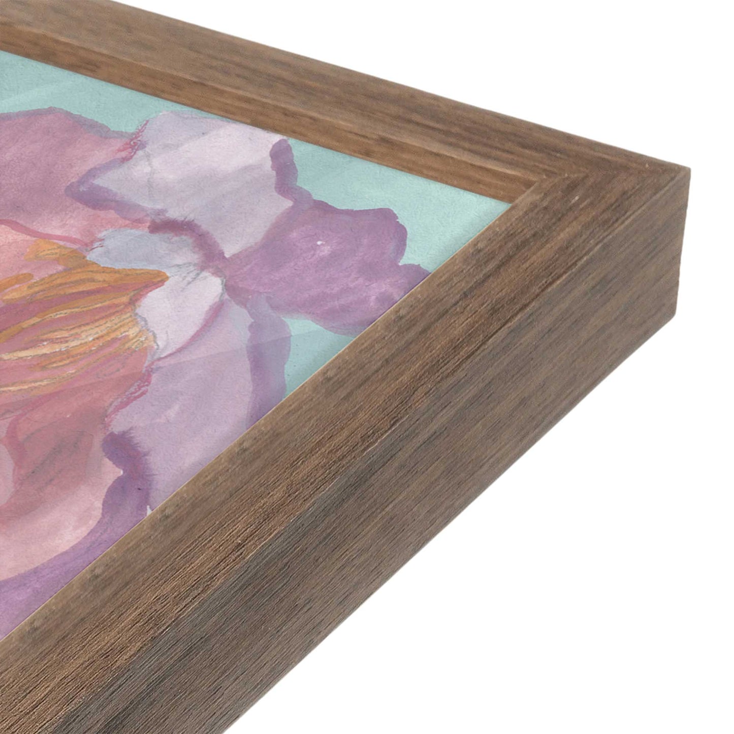 [Color:Walnut], Picture of art in a Walnut frame at an angle