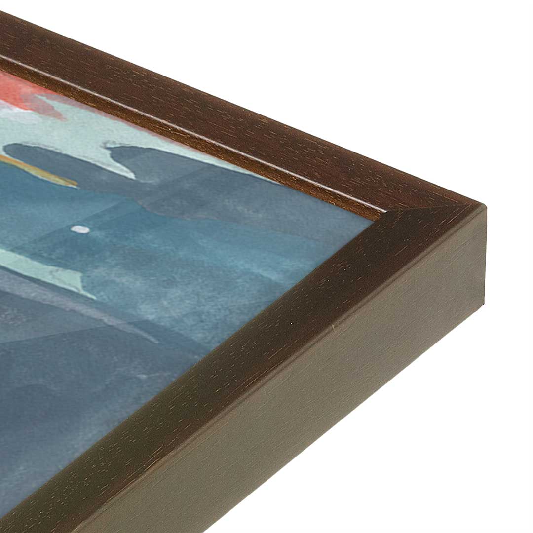 [Color:Espresso], Picture of art in a Espresso frame at an angle
