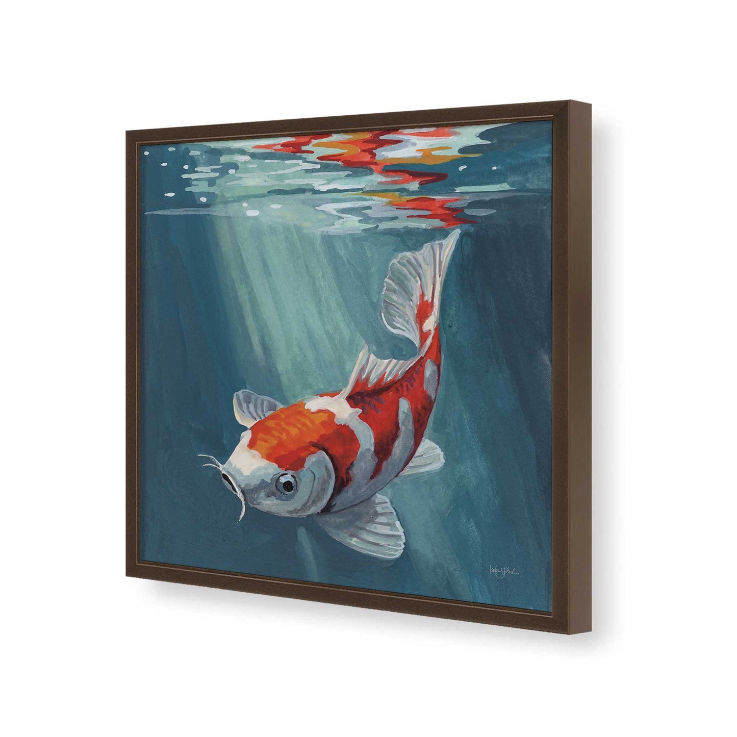 [Color:Espresso], Picture of art in a Espresso frame of the corner