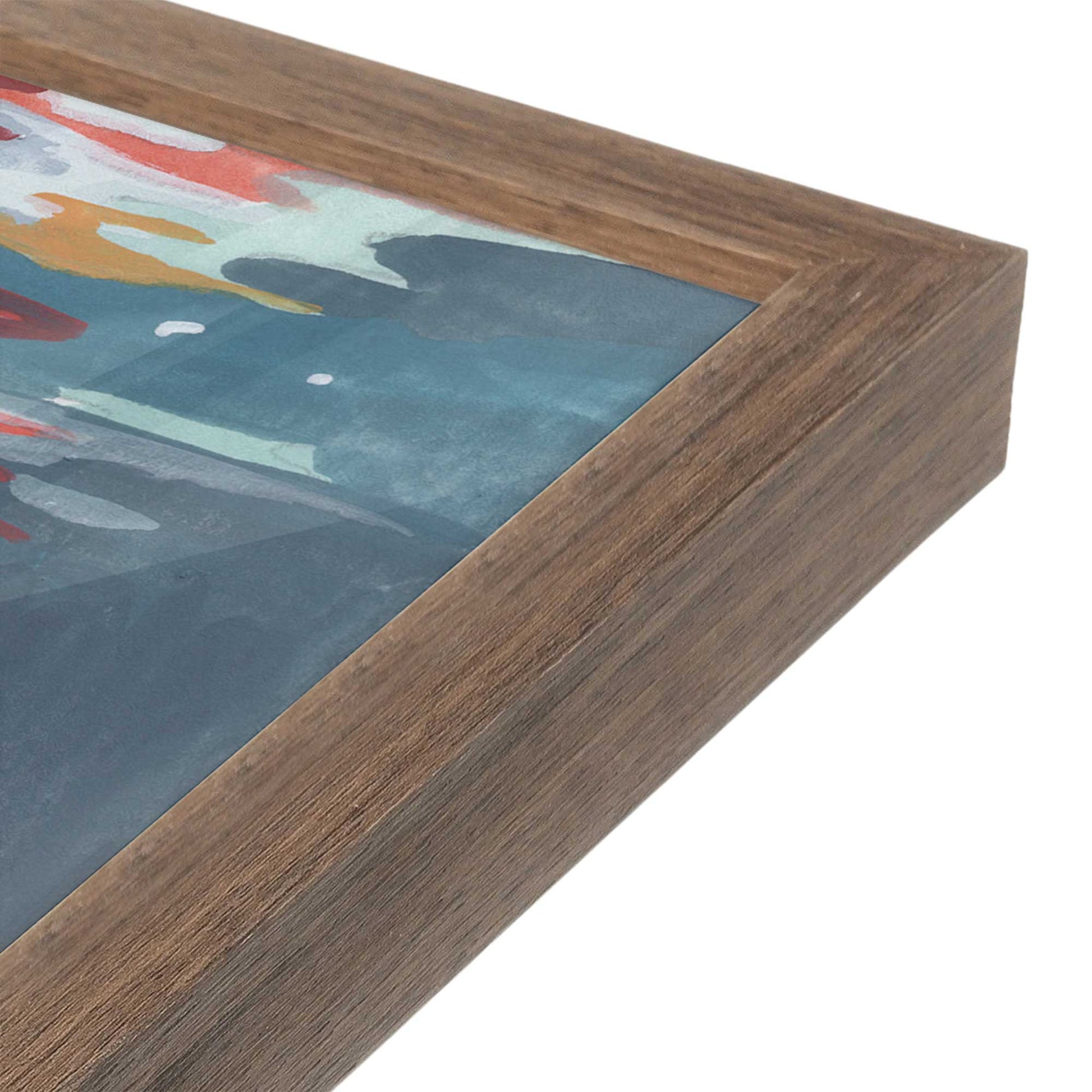 [Color:Walnut], Picture of art in a Walnut frame at an angle