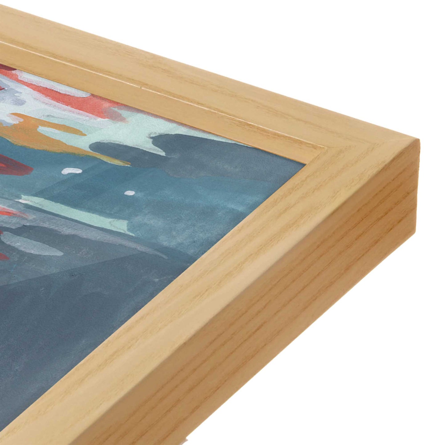 [Color:American Maple], Picture of art in a American Maple frame at an angle